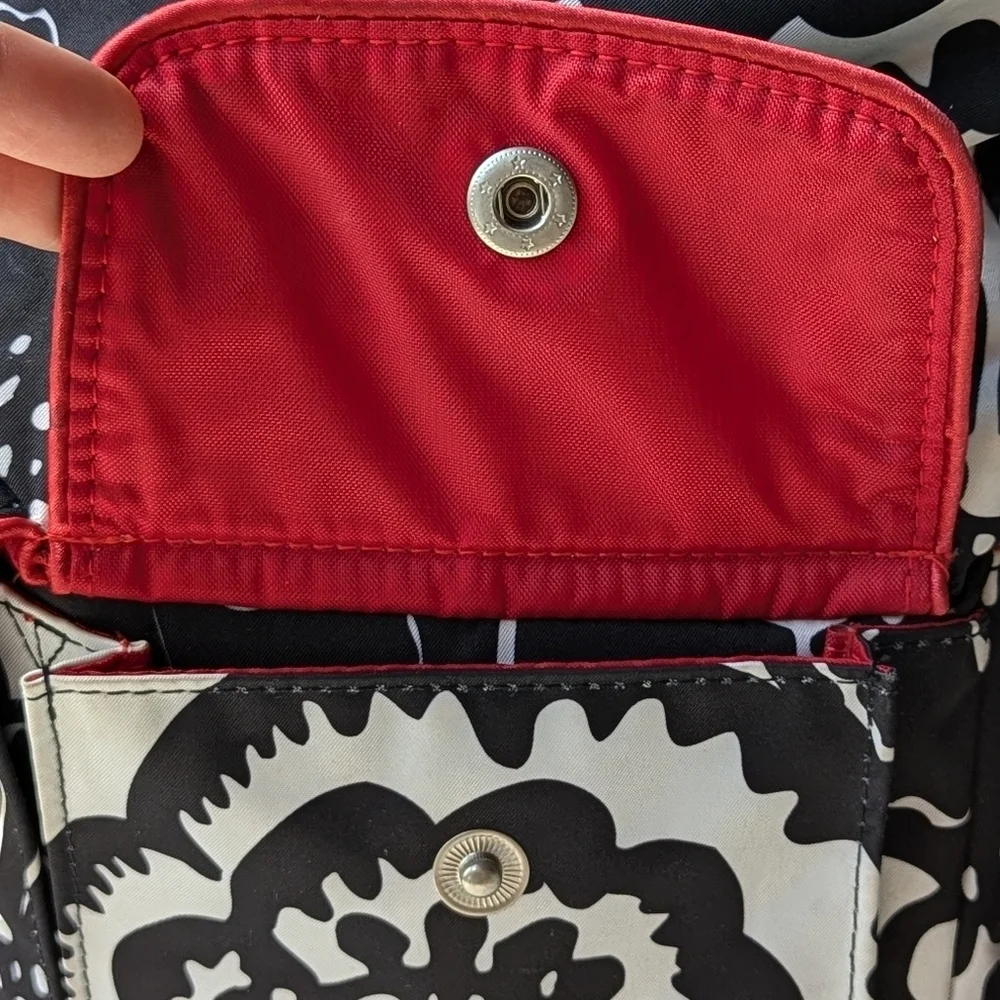 Ju-Ju-Be Onyx Blossoms Be Hip Messenger Diaper Bag‎ Floral Magnetic Snaps